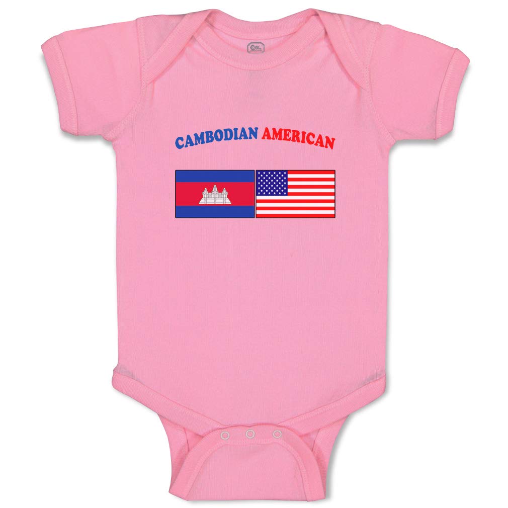 Custom Cambodian American Baby Bodysuit - Funny Boy & Girl Cotton Onesie | Perfect for Holidays, Family Photos & Everyday Wear
