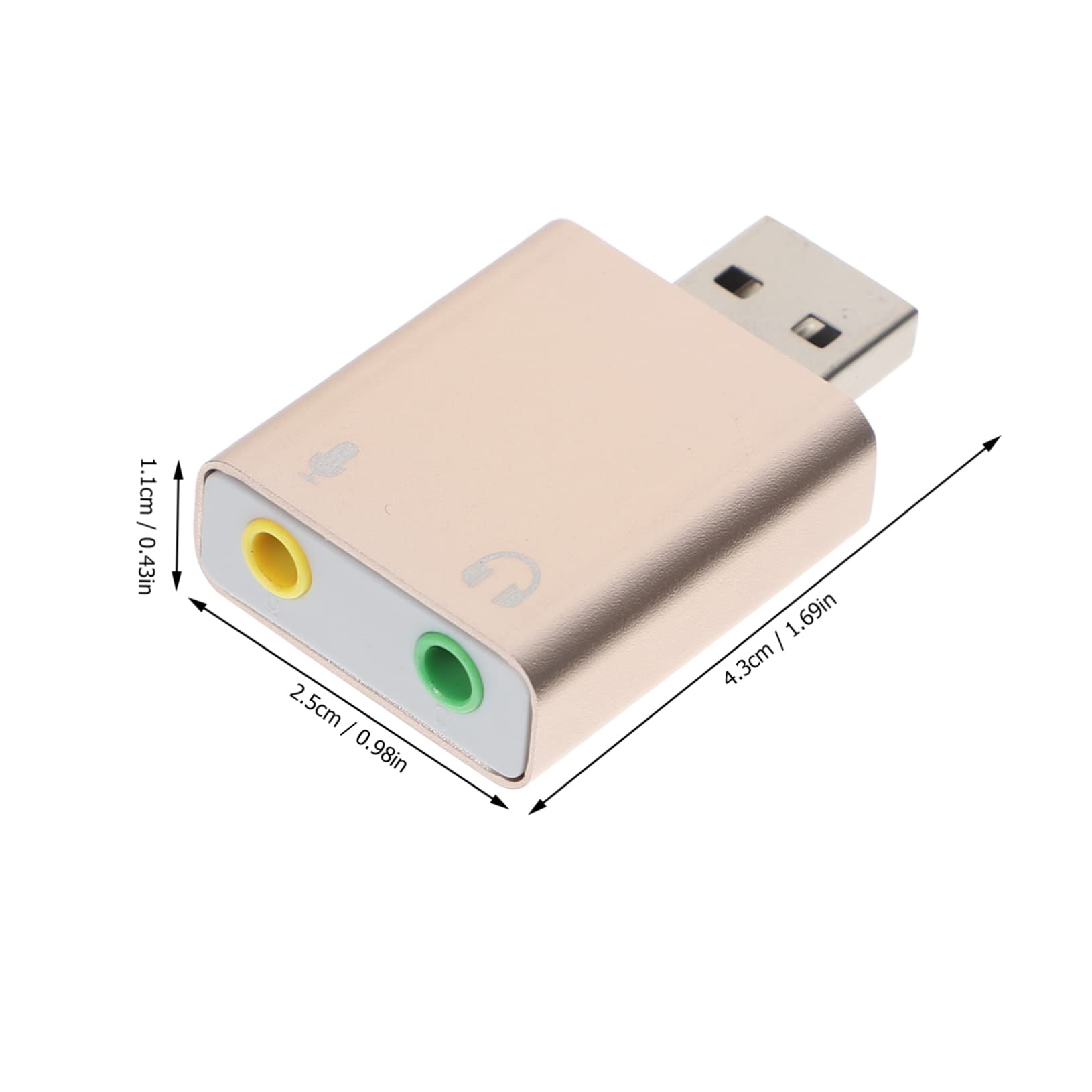 Gadpiparty USB Sound Card 5-Pack - External USB Audio Adapter with Microphone Jack for Laptop & PC - Aluminum Alloy USB to 3.5mm Audio Converter - Perfect for Gaming, Online Meetings & Music Streaming