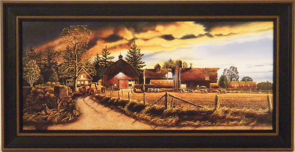 Before The Storm by Doug Knutson - 10x20 Farm Landscape Art Print, Framed Picture for Wall Décor - Perfect for Living Room, Bedroom, or Office Decor
