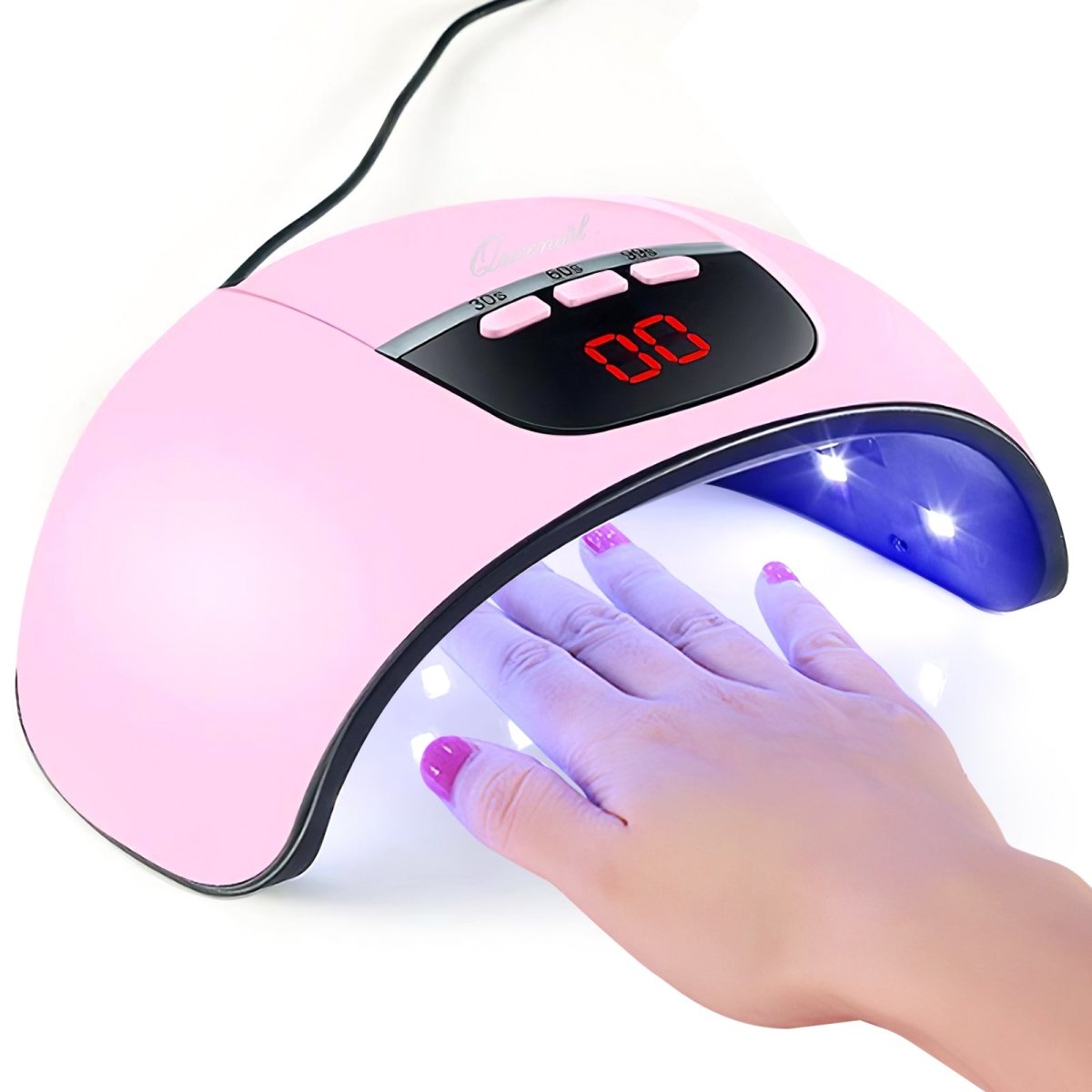 54W Professional LED Nail Lamp with USB Port - Fast Curing UV/LED Gel Nail Dryer for Home & Salon Manicure/Pedicure