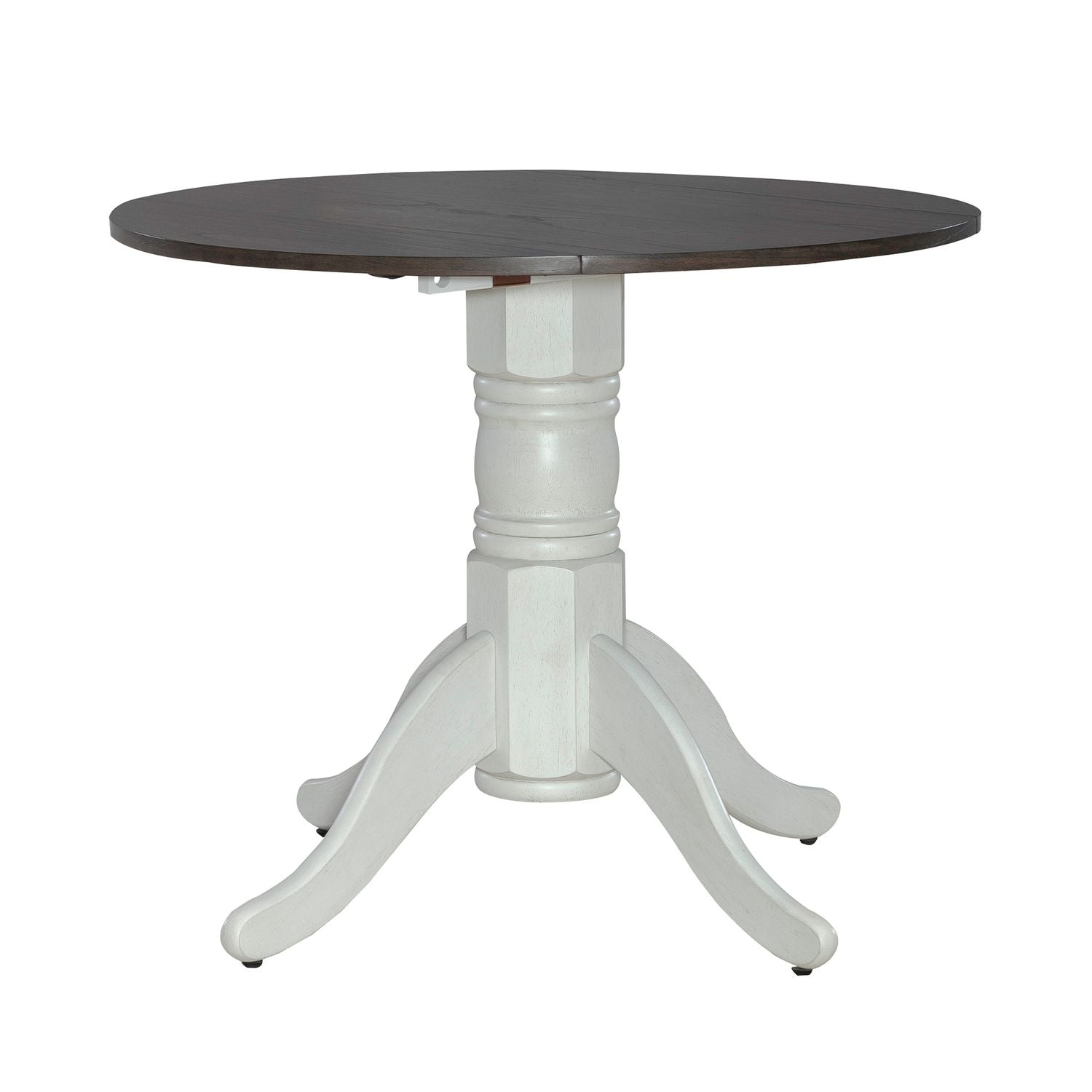 3-Piece Round Drop Leaf Dining Table Set with 2 Chairs - Perfect for Small Spaces, Apartments & Breakfast Nooks