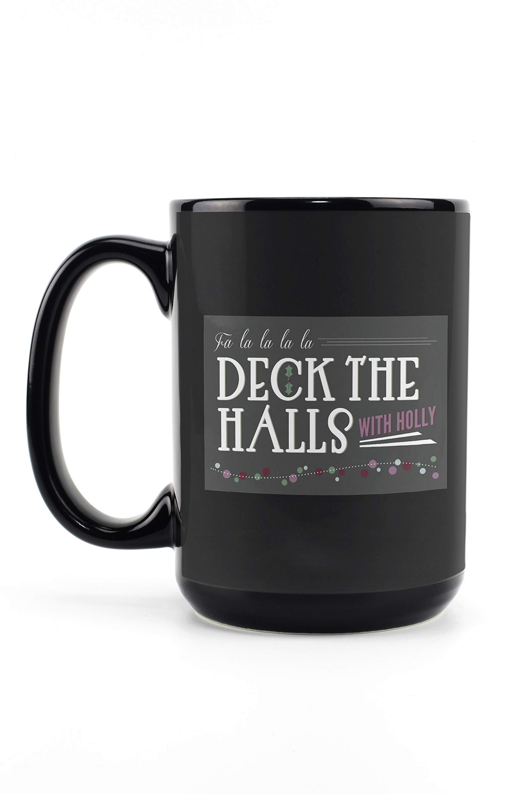 15oz Black Ceramic Coffee and Tea Mug - Dishwasher & Microwave Safe - Perfect for Holiday Gifts, Office Use & Cozy Home Decor