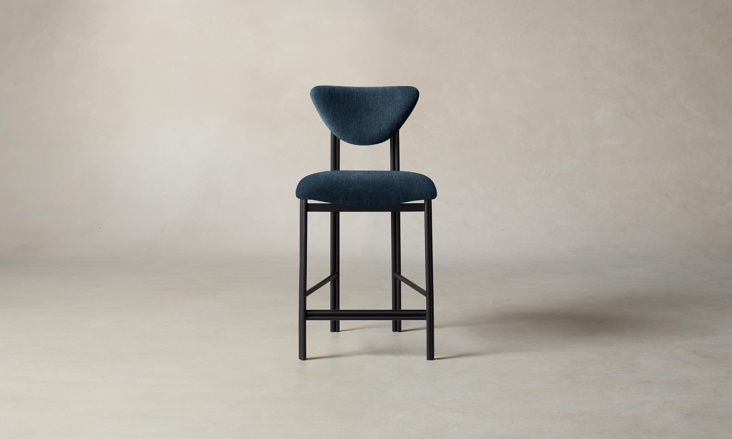 The Cooper Counter Stool - Premium Performance Tweed Denim Bar Stool for Kitchen Island, Breakfast Nook & Home Decor - Modern & Comfortable Dining Seating