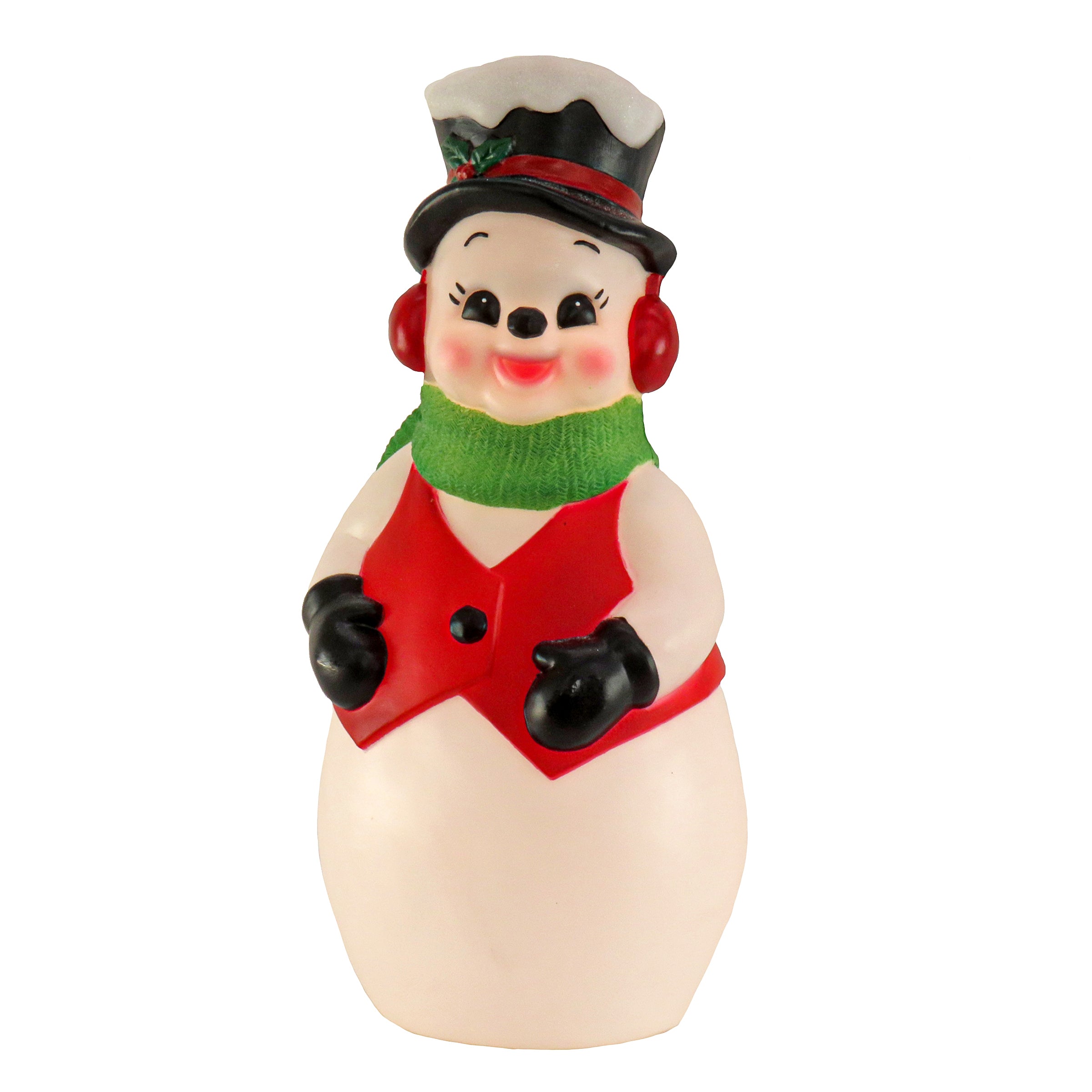 24 Inch Pre-Lit Snowman Christmas Decoration with Warm White LED Lights - Indoor/Outdoor Holiday Decor for Home, Yard, and Party