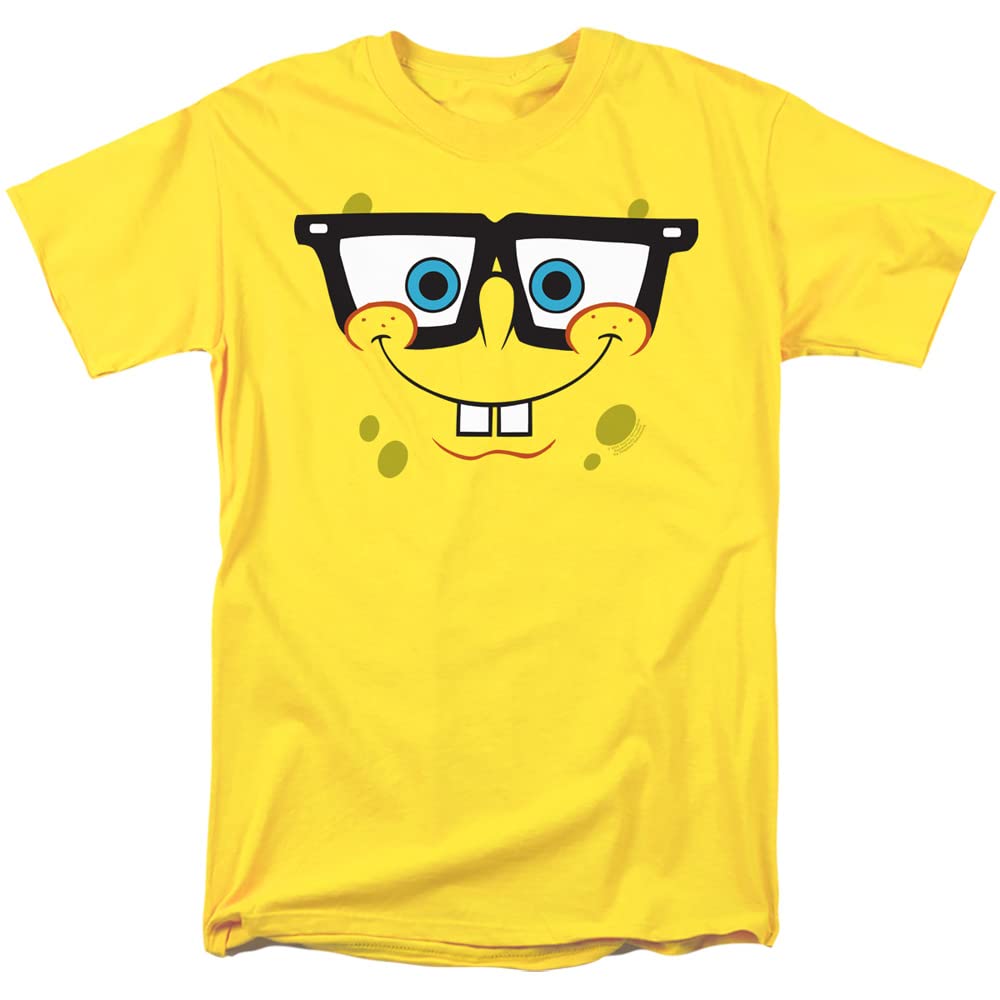 Popfunk Classic Spongebob Goofy Smile Unisex Adult T-Shirt | Cartoon Graphic Tee for Men & Women | Casual Wear, Cosplay & Gift Idea
