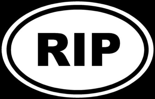 Rest in Peace RIP Sticker - Die Cut Vinyl Decal for Windows, Cars, Trucks, Tool Boxes, Laptops & MacBooks - Funeral Memorial Decal for Any Smooth Surface - Perfect for Car Windows, Laptop Covers & Personal Belongings