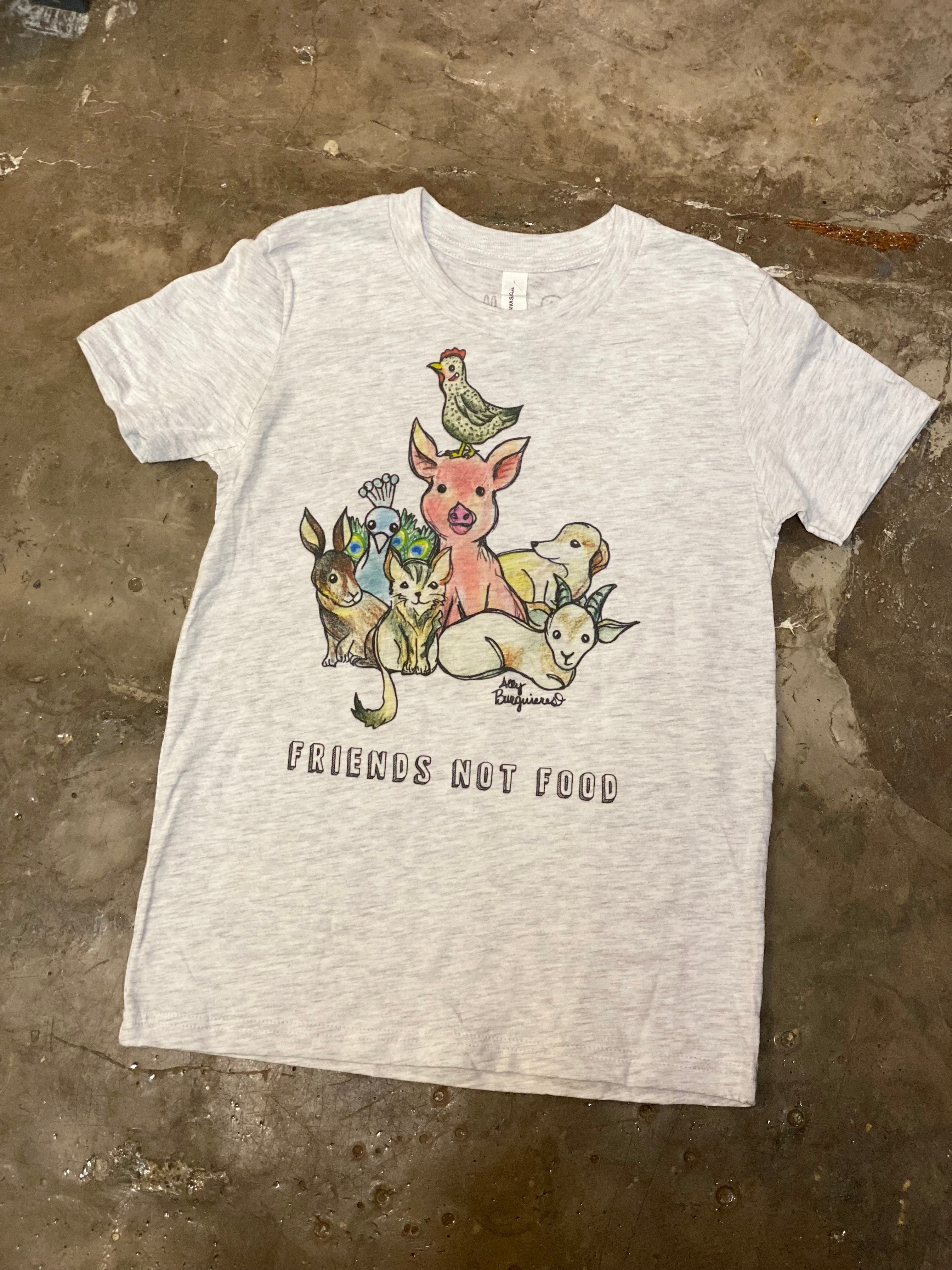 Friends Not Food Vegan Youth T-Shirt - Cocoally | Animal Rights & Ethical Fashion for Kids & Teens