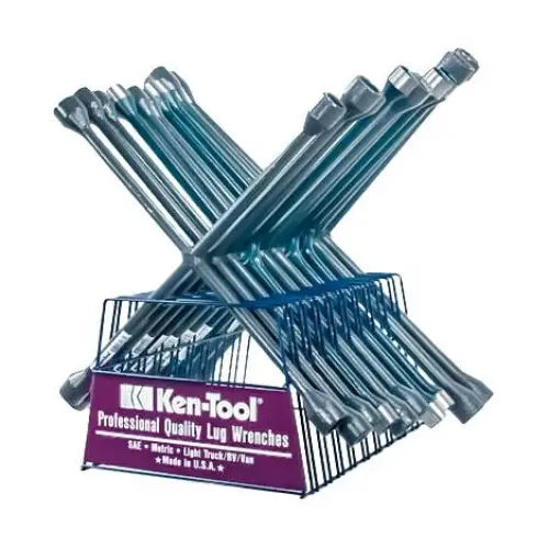 Ken Tool 35648 4-Way Lug Wrench Set (10-Piece) - Heavy Duty Tire Iron Kit for Car, Truck & SUV Wheel Maintenance & Emergency Roadside Repairs