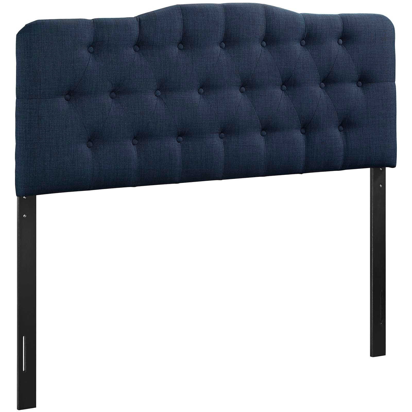 Annabel Upholstered Fabric Headboard - Queen Size Bed Frame Headboard with Nailhead Trim - Elegant Bedroom Decor for Master Bedroom & Guest Room
