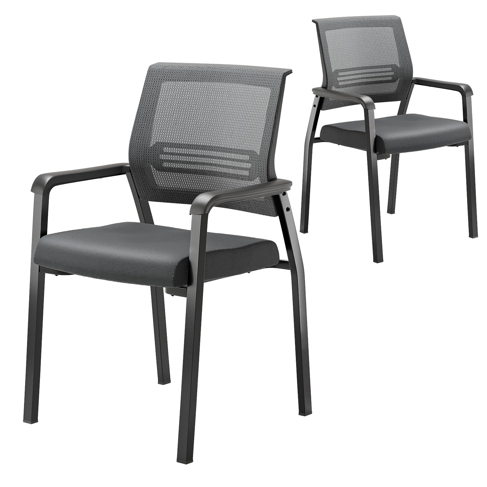 VINGLI Heavy Duty 350 lbs Capacity Oversized Waiting Room Chairs - Stackable Conference & Reception Chairs with Ergonomic Design for Office, Lobby, Guest Areas - Perfect for Corporate Spaces, Hotels, and Healthcare Facilities