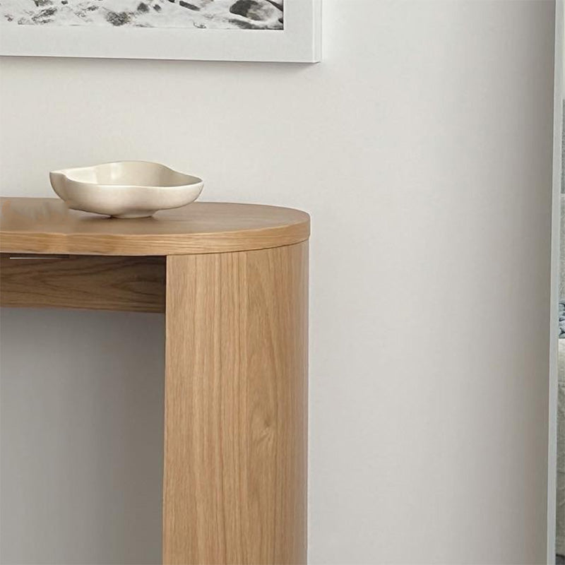 ZANA 140cm Natural Oak Wood Console Table - Entryway Hallway Sofa Table for Home Decor & Storage