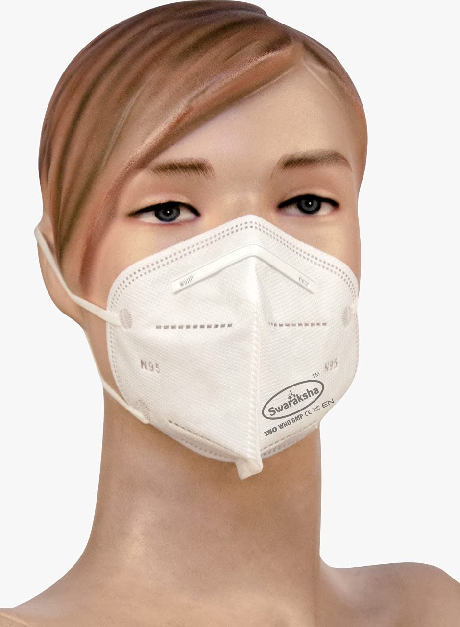 Premium N95 Face Mask Reusable & Washable - 6-Layer Protection with Adjustable Nose Clip - CE, ISI & FDA Certified - Breathable Non-Woven Fabric for Daily Use - Perfect for Work, Travel, and Public Safety Protection