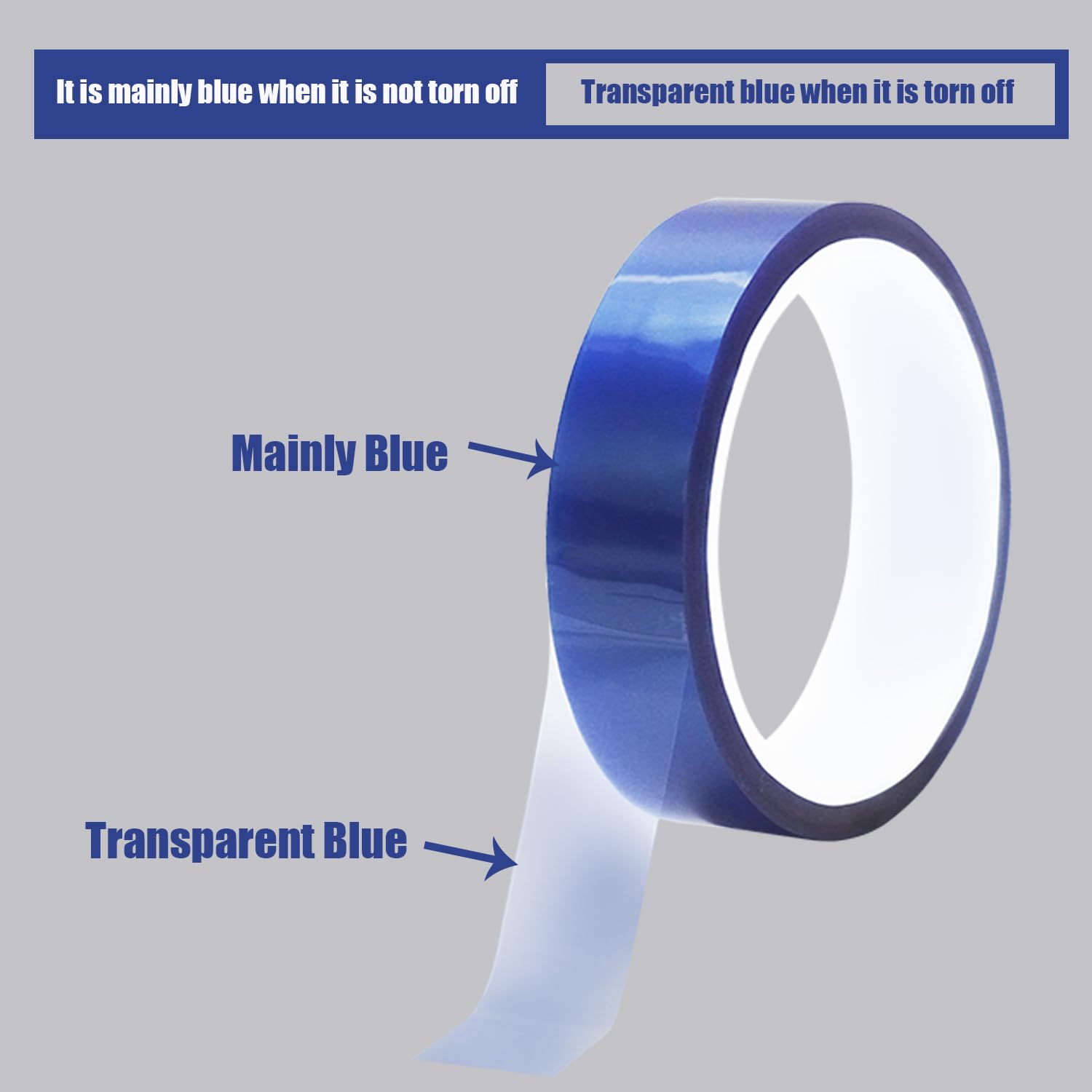 4 Rolls Heat Resistant Sublimation Tape - 20mm x 33m (108ft) No Residue Adhesive for Heat Transfer Press - Perfect for T-Shirts, Mugs & DIY Crafts (Blue)