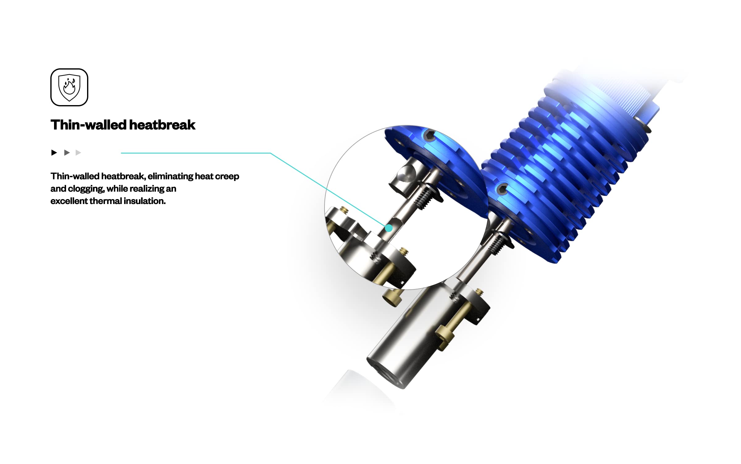 High-Performance Rapido All Metal Hotend (Blue) - UHF Plus (PT1000) for 3D Printers | Ideal for High-Temperature Filaments & Fast Printing