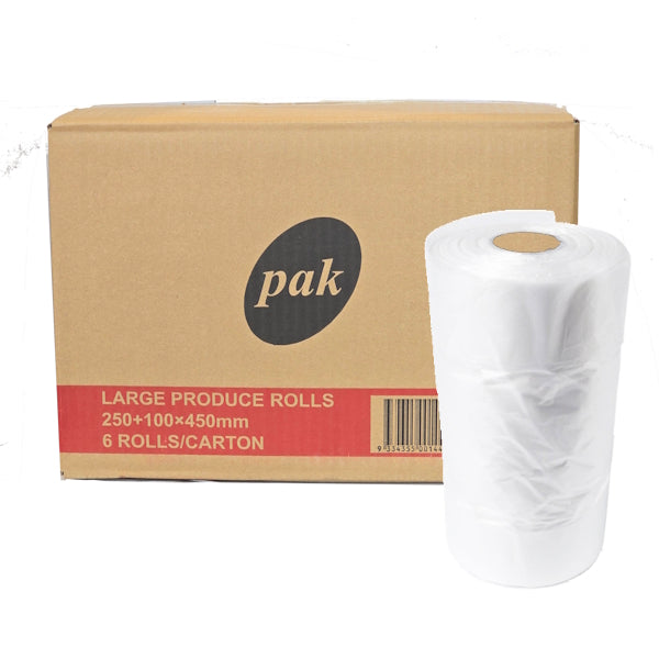 Premium Pak Produce Rolls - Heavy Duty Freezer Bags for Fresh Food Storage | Ideal for Meal Prep, Grocery Shopping & Long-Term Freezing