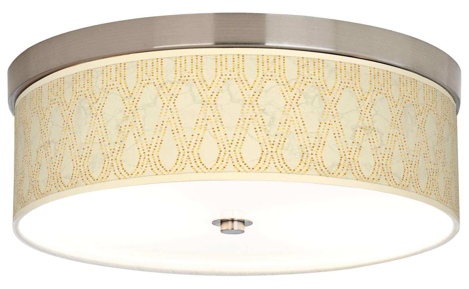 Roman Pebbles Giclee Print Energy Efficient LED Ceiling Light with Fabric Shade - Perfect for Living Room, Bedroom & Dining Room Lighting