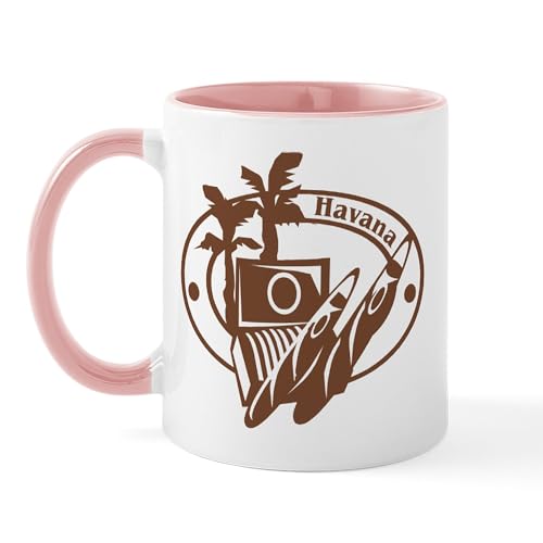 White/Pink Inside - Havana Passport Stamp Mug