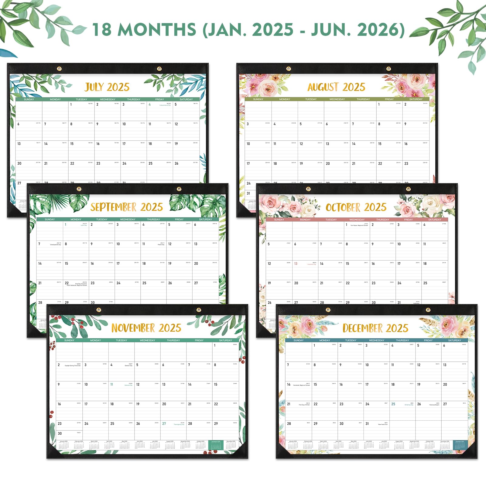 2025-2026 Large 18-Month Desk Calendar (22