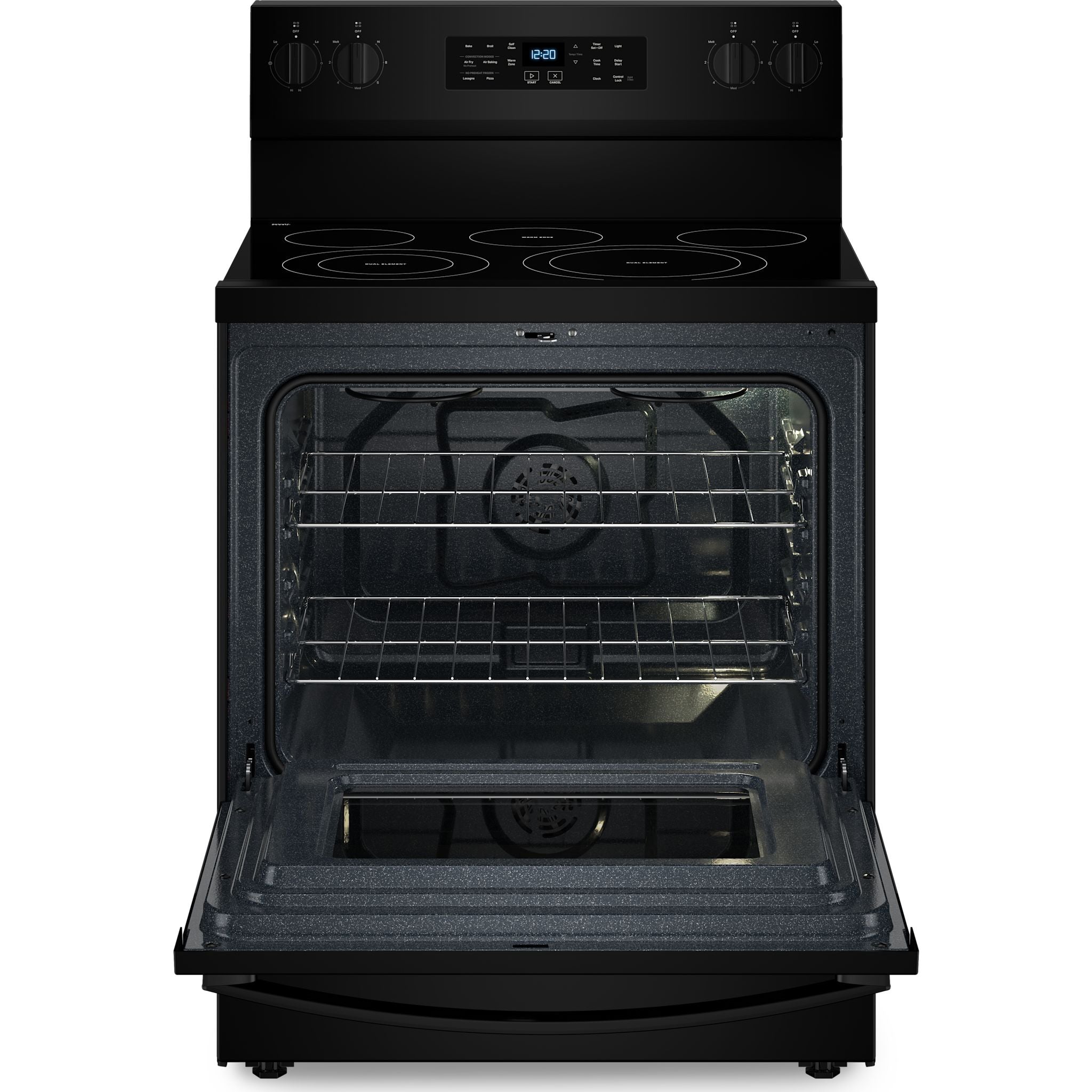 Whirlpool 30-Inch Electric Range with 5 Burners - YWFES5030RB in Black | Perfect for Modern Kitchens, Home Cooking & Baking