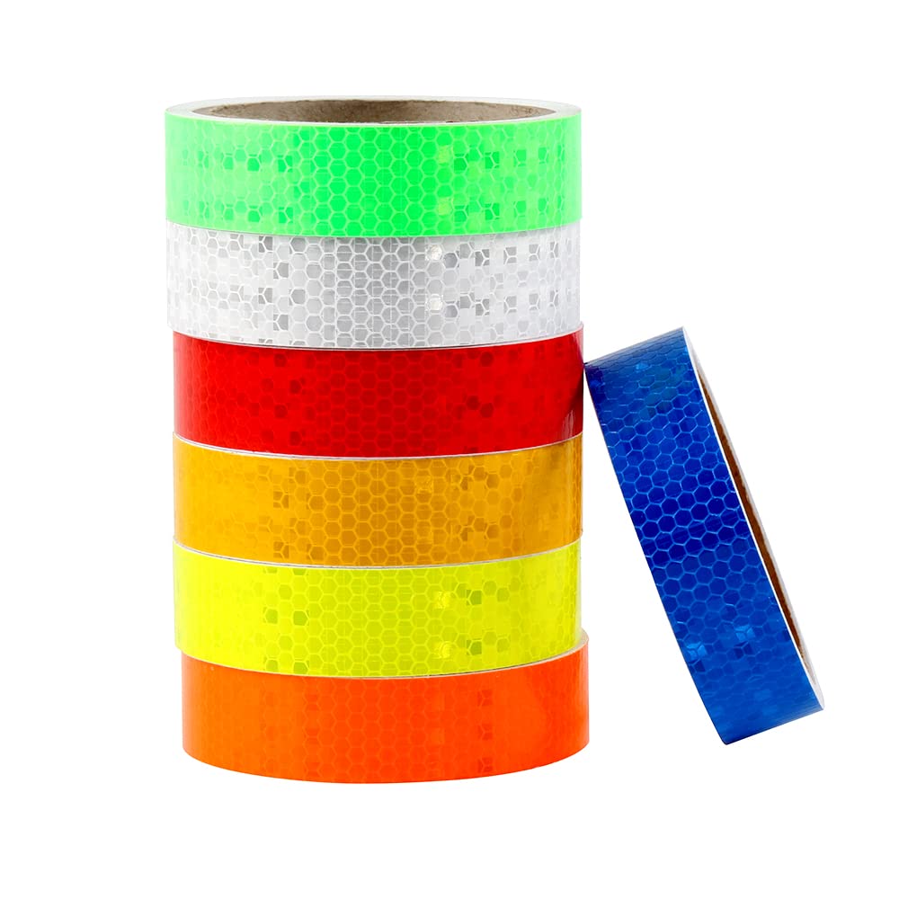BRIGHT PLUS LIGHT & SAFETY Reflective Tape - 1 Inch x 15 Feet Waterproof Self-Adhesive Green Reflective Tape for Trucks, Trailers, Cars - High Visibility Warning Tape for Road Safety & Night Visibility - Perfect for Vehicle Marking, Hazard Warning & Conspicuity Enhancement