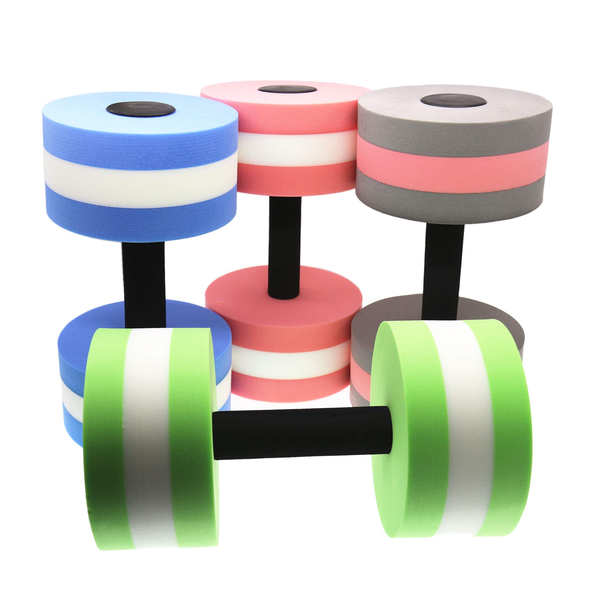 EVA Foam Water Dumbbells for Aqua Aerobics - Medium Weight Pool Exercise Equipment for Swimming & Fitness Training