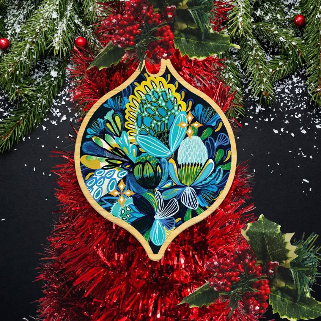 Azure Natives Christmas Ornament Bauble - Handmade Holiday Tree Decorations for Xmas, Winter & Home Decor - Perfect for Christmas Trees, Gift Exchanges & Festive Party Decorations