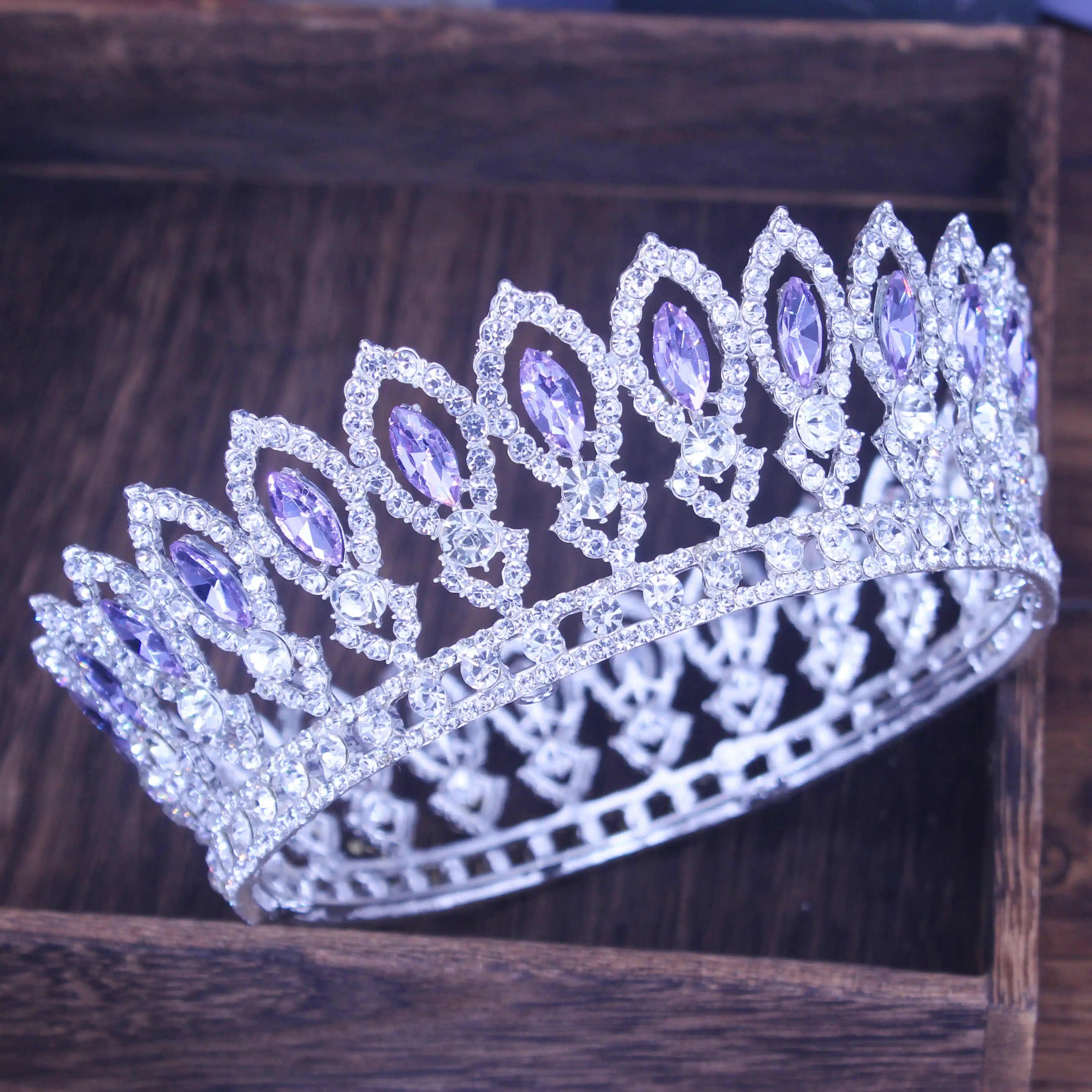 Crystal Queen Wedding Tiara Crown - Baroque Bridal Headpiece for Women | Elegant Bride Hair Jewelry Accessories for Weddings, Pageants & Special Occasions