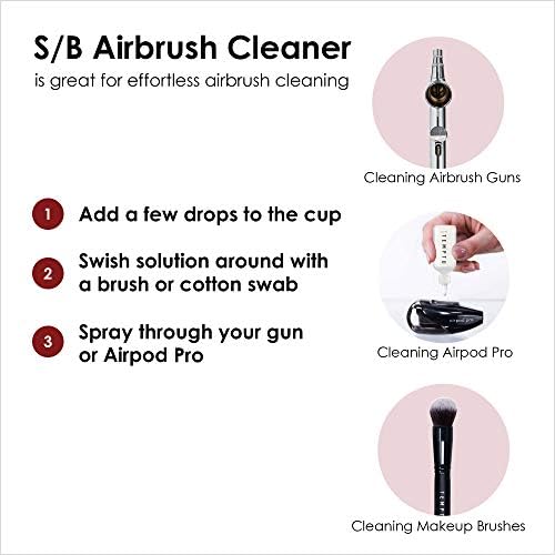 TEMPTU Airbrush Cleaner - Silicone-Based for Makeup Brushes & Equipment - Quick & Easy Cleaning
