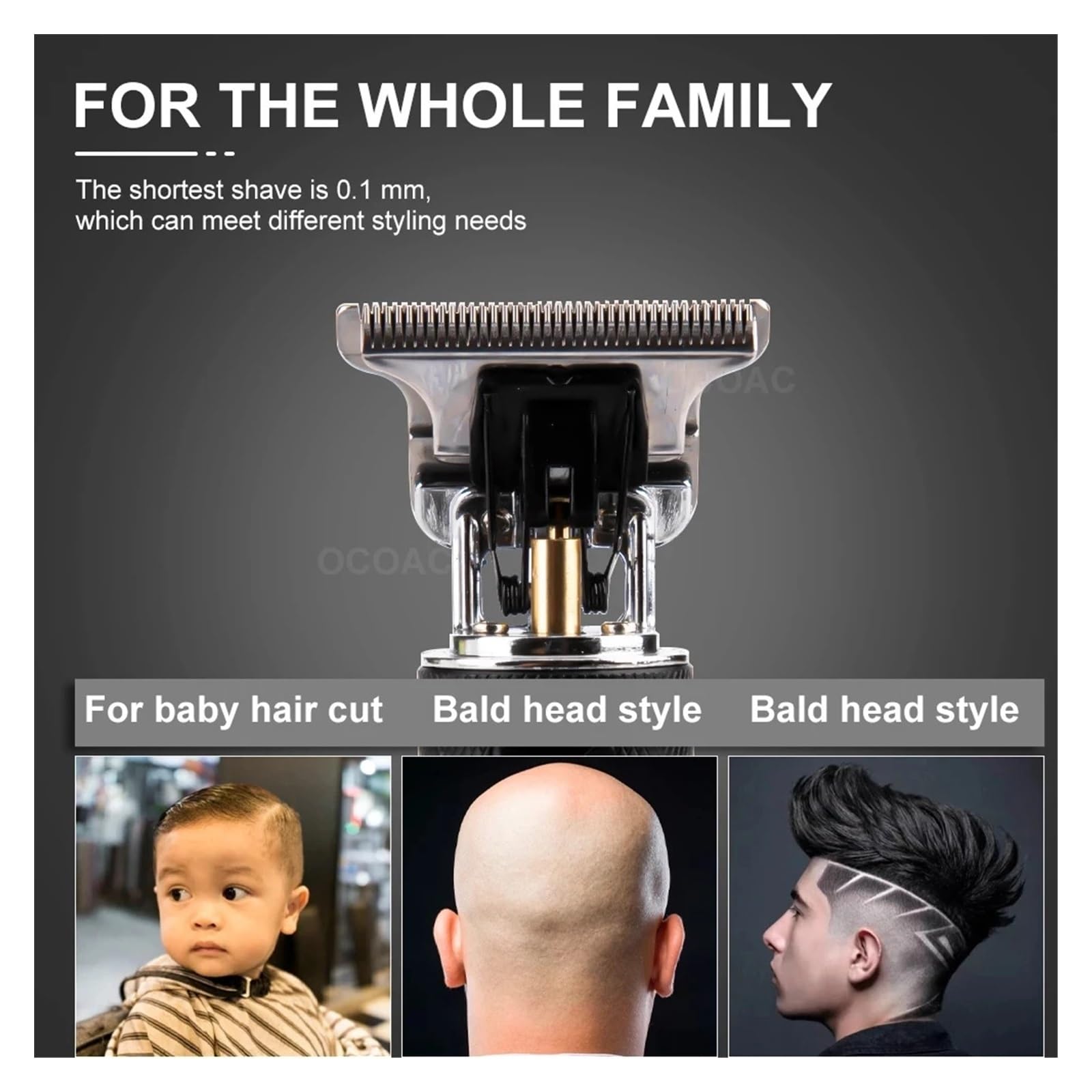 Professional Hair Trimmer for Men - Wireless Electric Hair Clipper & Beard Shaver with Precision Blades for Barber & Home Haircut Styling (Black Dragon A) - Perfect for DIY Grooming, Beard Trimming & Professional Salon Use