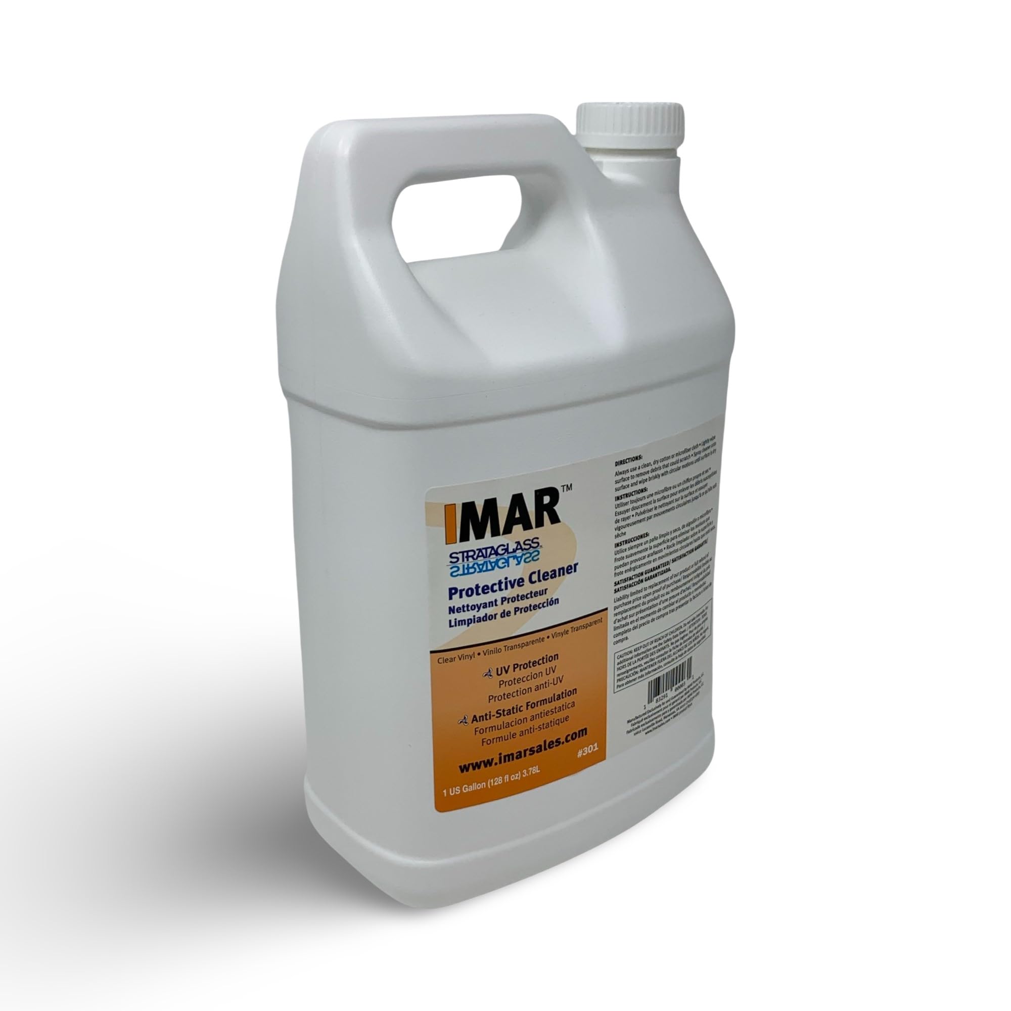 IMAR Strataglass 301 Protective Cleaner - 128 oz Marine Glass Cleaner for Boats, RVs & Windows | Removes Stains & Restores Clarity | UV Protection Formula