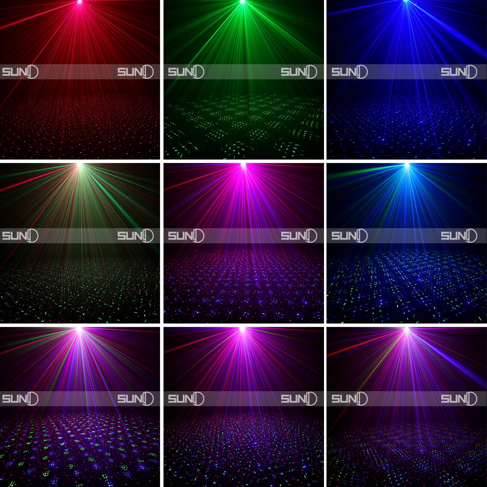 Portable RGB Laser Light Projector - Rechargeable Cordless DJ Party Lights with Sound Activation & Star Patterns for Outdoor Camping, Disco, Live Shows, Home Dance, and Travel Entertainment