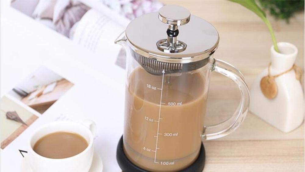 Stainless Steel Filter Press Coffee Maker - 600ml Heat-Resistant French Press for Coffee & Tea - Perfect for Home, Office & Camping Use