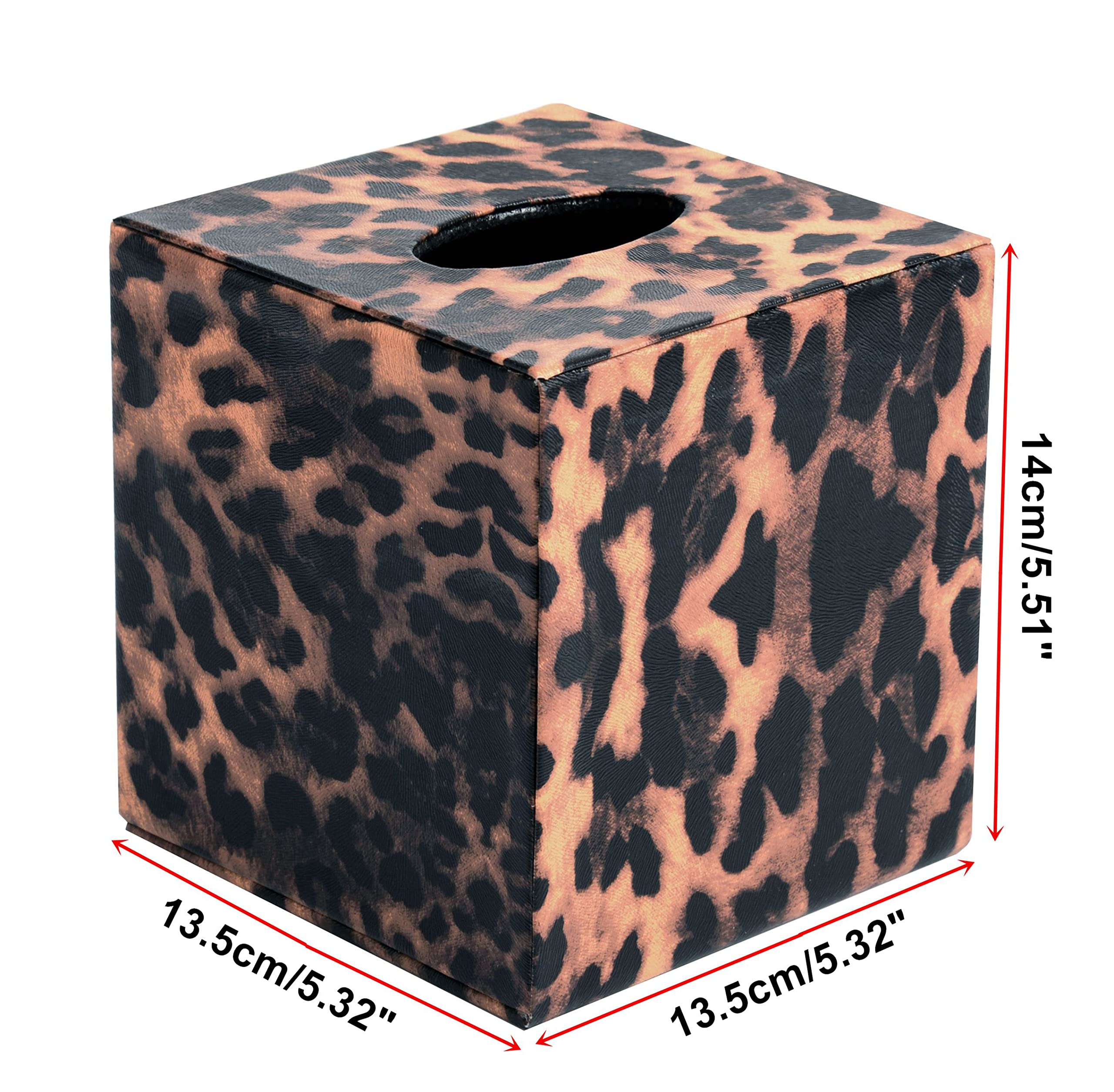 Elegant PU Leather Floral Tissue Box Cover - Square Design with Peony Pattern | Perfect for Living Room, Bedroom, and Bathroom Decor | Forever Home Decor Collection