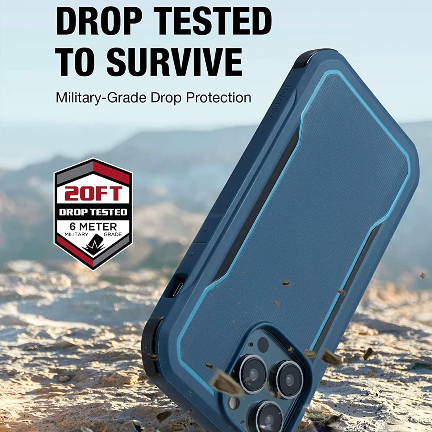 RAPTIC Fort Shield Case for iPhone 14 Pro - MagSafe Compatible, Eco-Friendly Biodegradable & Recyclable Case with Military-Grade 20ft Drop Protection | Perfect for Outdoor Adventures, Travel & Daily Use