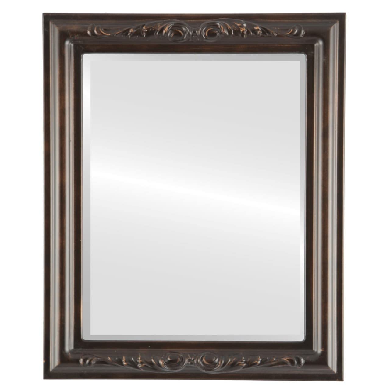 Florence Framed Rectangle Mirror in Rubbed Bronze - Antique Bronze Finish 23x27 Inches - Perfect for Living Room, Bedroom, or Entryway Decor