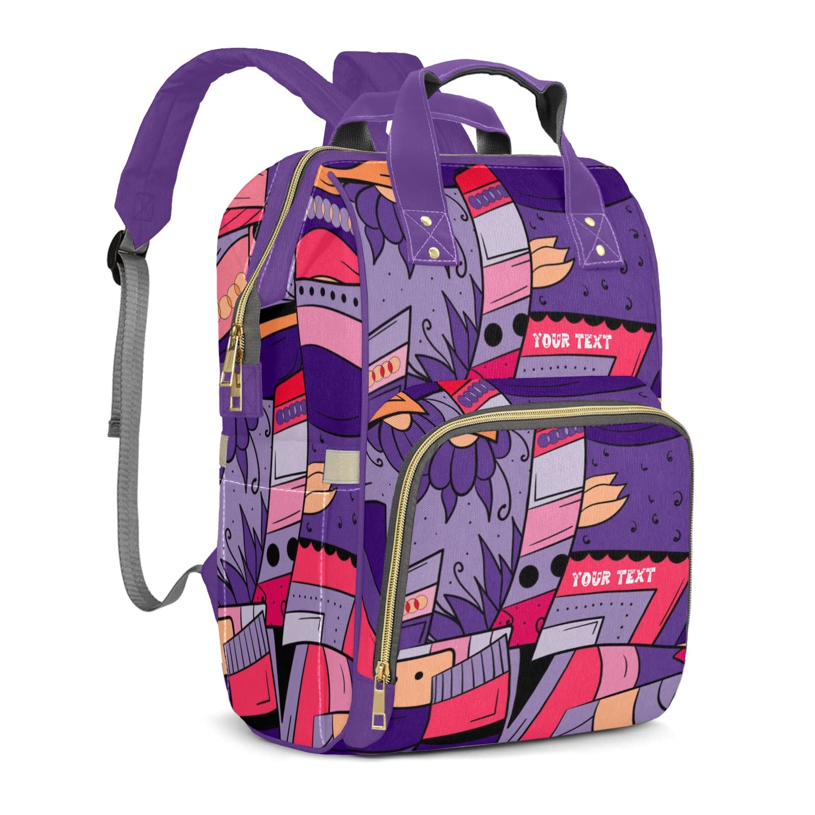 **Personalized Baby Diaper Backpack with Custom Name - Large Capacity Waterproof Diaper Bag for Boys & Girls - Multifunctional Travel Backpack for Moms & Dads - Perfect for Daycare, Travel & Outings**
