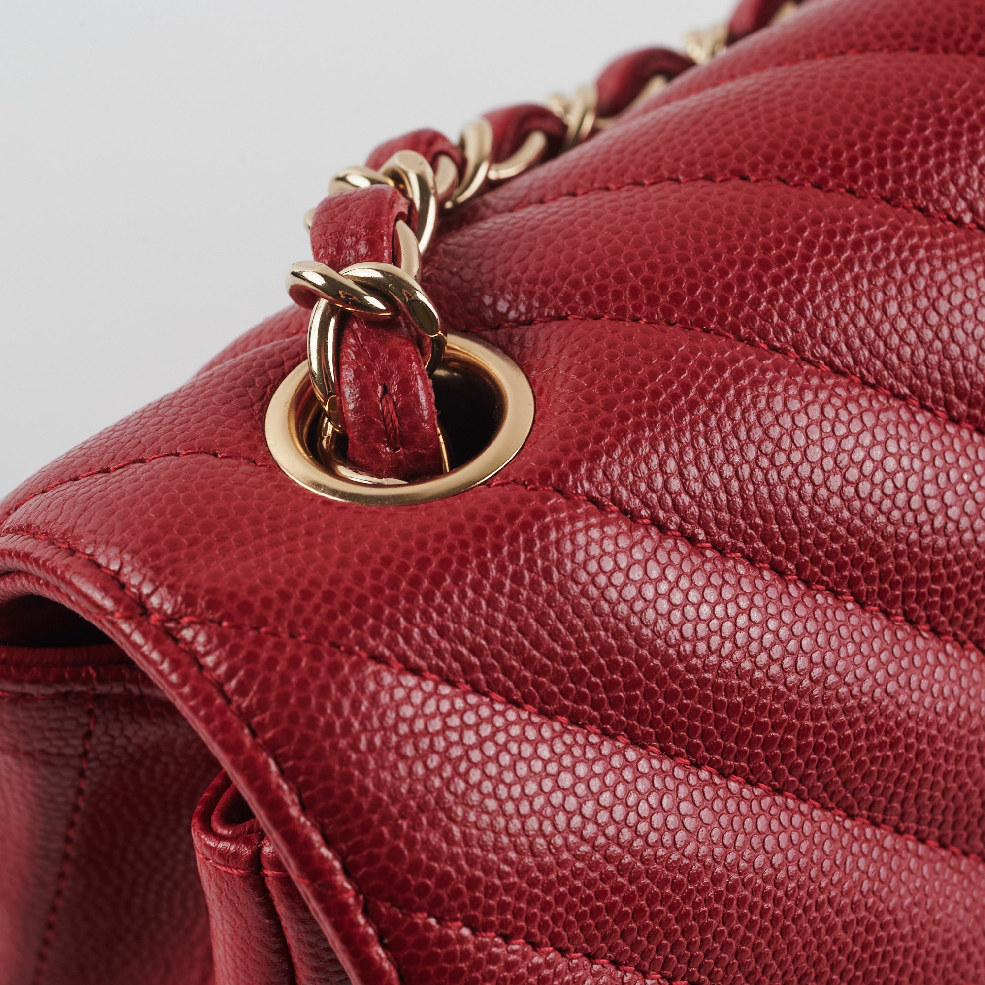Chanel 18B Chevron Rectangular Mini Bag in Red - Luxury Crossbody Purse for Women, Perfect for Parties & Evening Events