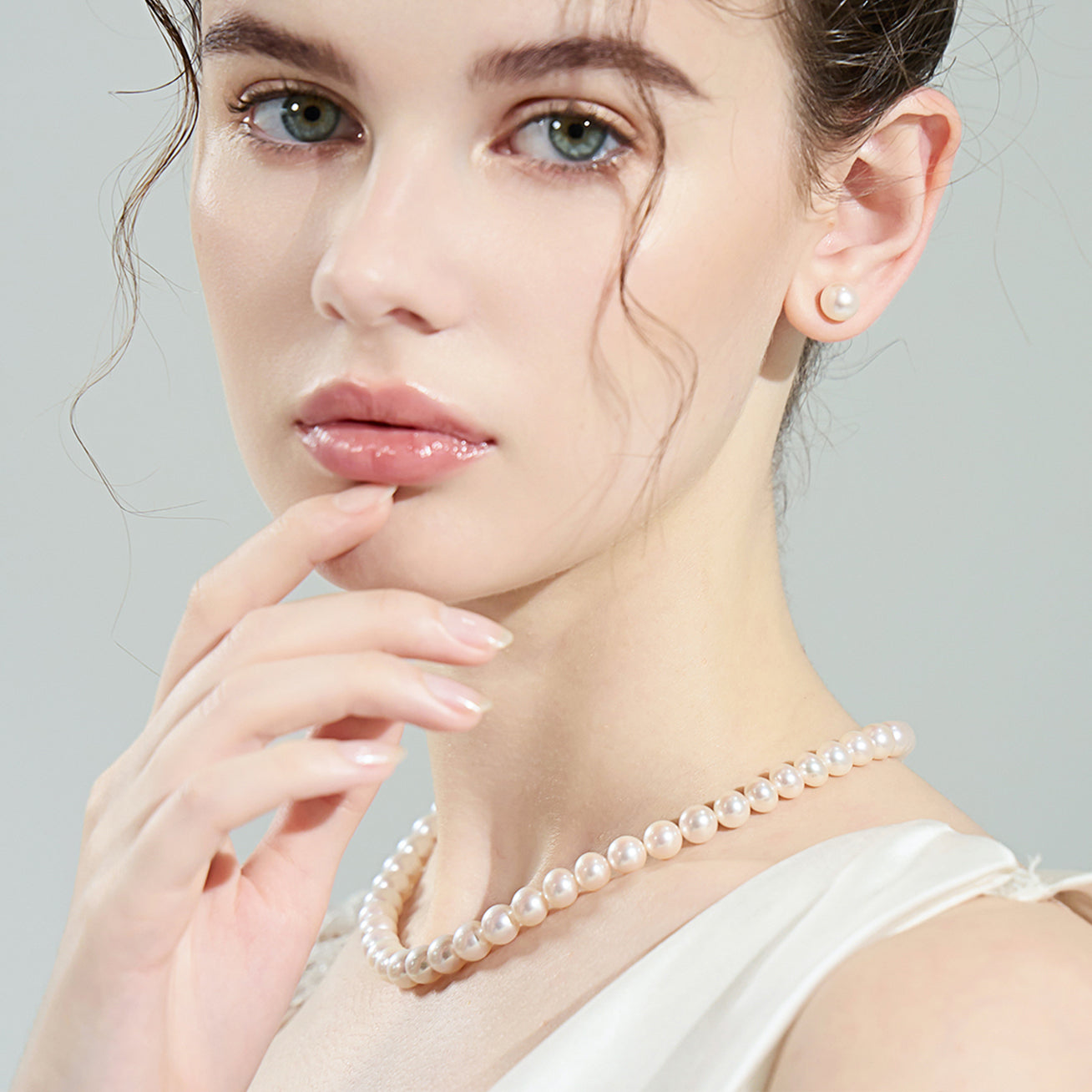 18K Gold 2nd Grade South Sea Australian White Pearl Stud Earrings for Women - KE00054 | Elegant Jewelry Gift for Anniversary, Wedding & Special Occasions