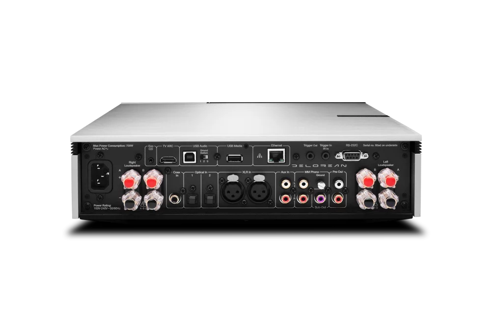 Cambridge Audio Evo 150 DeLorean Edition All-In-One HiFi Music Player - Premium Wireless Streaming System for Home Audio & Vinyl Records - Perfect for Living Room, Home Theater & Music Studio Setup