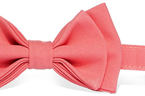 Charcoal Grey Suspenders, Coral Bow Tie