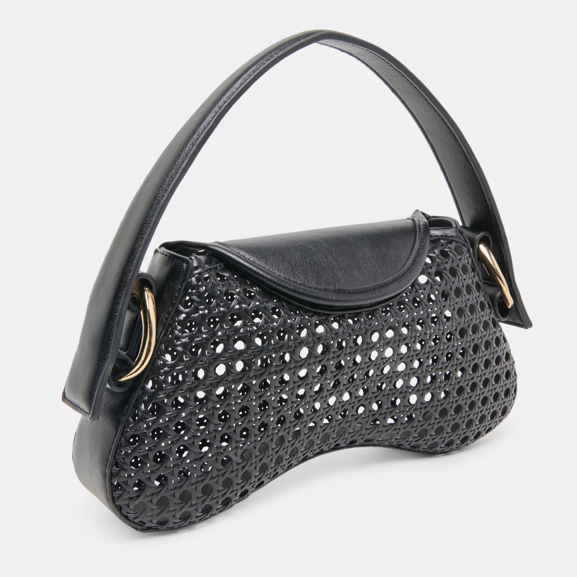 MOLENE Shoulder Bag for Women - Stylish Black Cane Crossbody Purse - Perfect for Work, Travel & Everyday Use