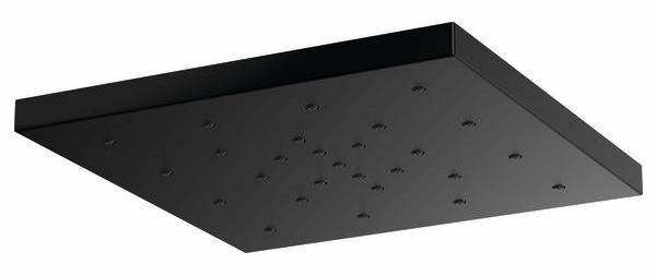 Brizo 81986 BL 2.5 GPM H2OKinetic Square Raincan Shower Head in Matte Black - High Pressure Water Saving Showerhead for Luxurious Spa-Like Bathroom Experience