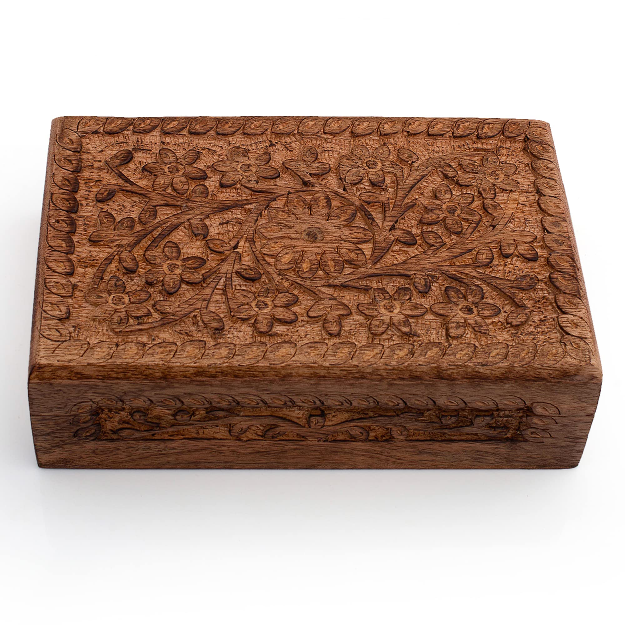 Handmade Wooden Jewelry Box - Elegant Jewelry Organizer & Keepsake Storage for Women | Perfect Birthday, Housewarming Gift | Watch & Trinket Holder for Dresser, Vanity, Travel