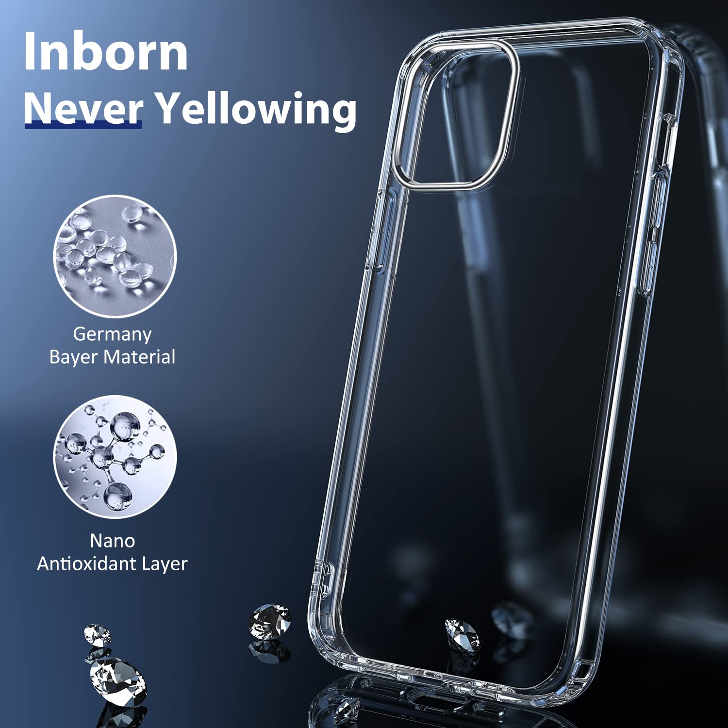 Premium Military-Grade Shockproof iPhone 12 Case & iPhone 12 Pro Case - Clear Anti-Yellowing Protective Cover with Drop Protection | Perfect for Everyday Use, Outdoor Activities & Travel