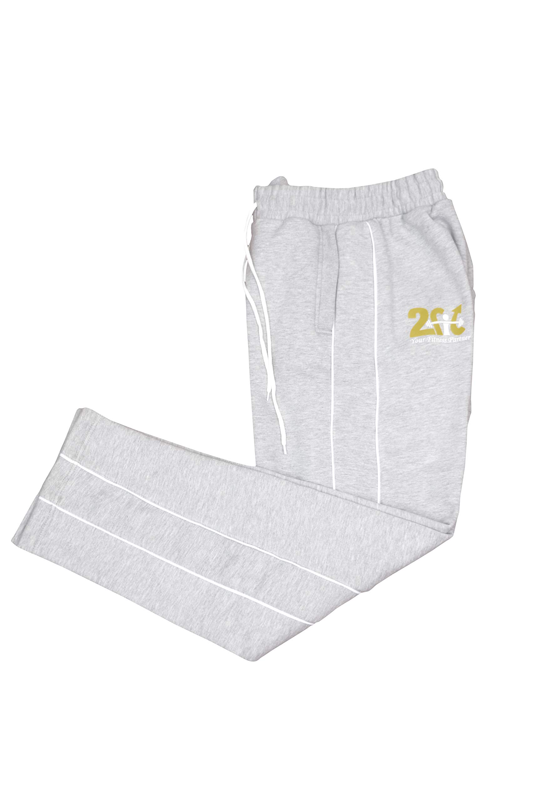 2Fit Men's Fleece Joggers - XL Size Comfortable Workout Pants for MMA, Boxing, Gym & Running | Winter Warm Fleece Track Suit Bottoms for Training & Casual Wear