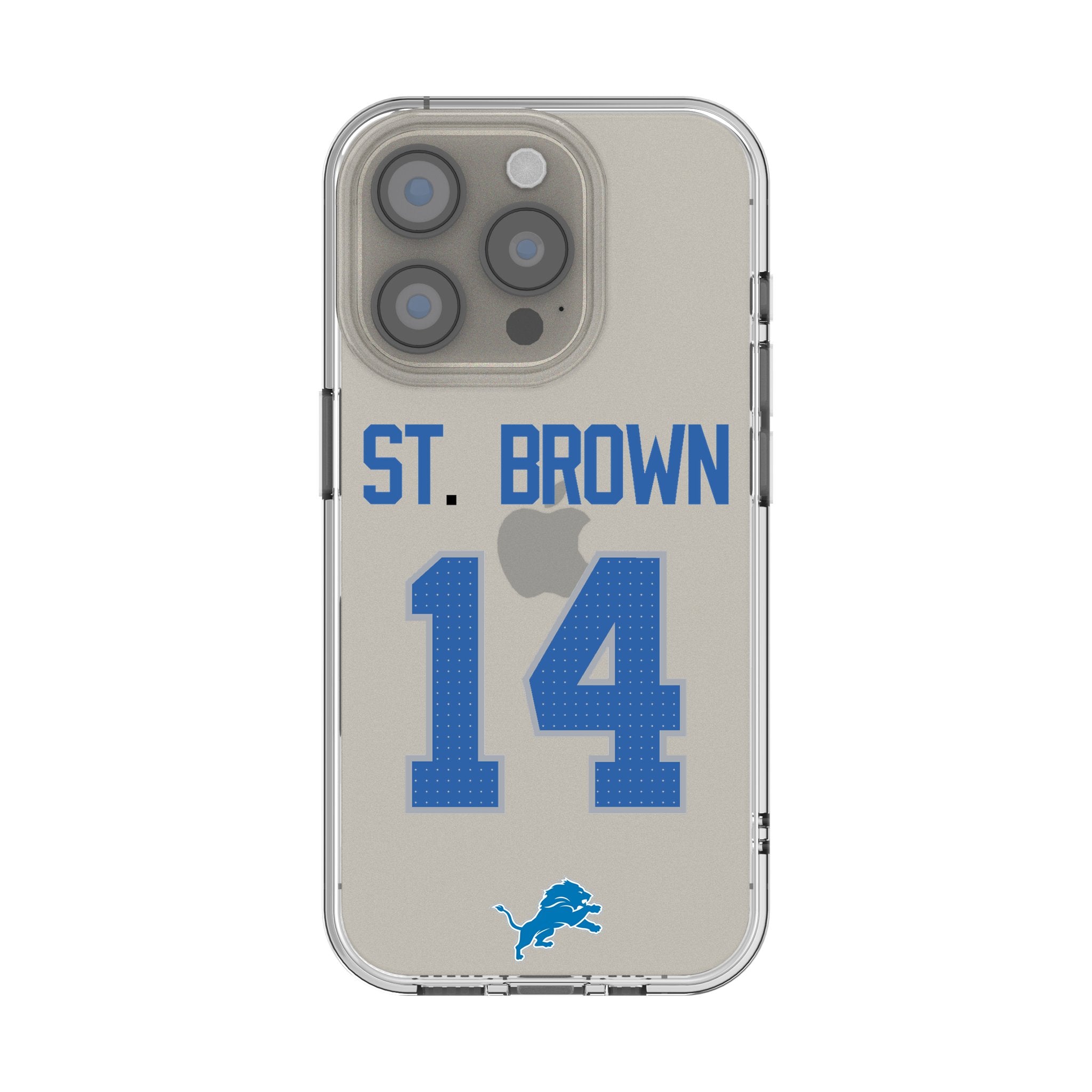 Amon Ra St. Brown Detroit Lions iPhone 14 Phone Case - Clear Protective Cover for Football Fans | Perfect for Game Day & Lions Pride