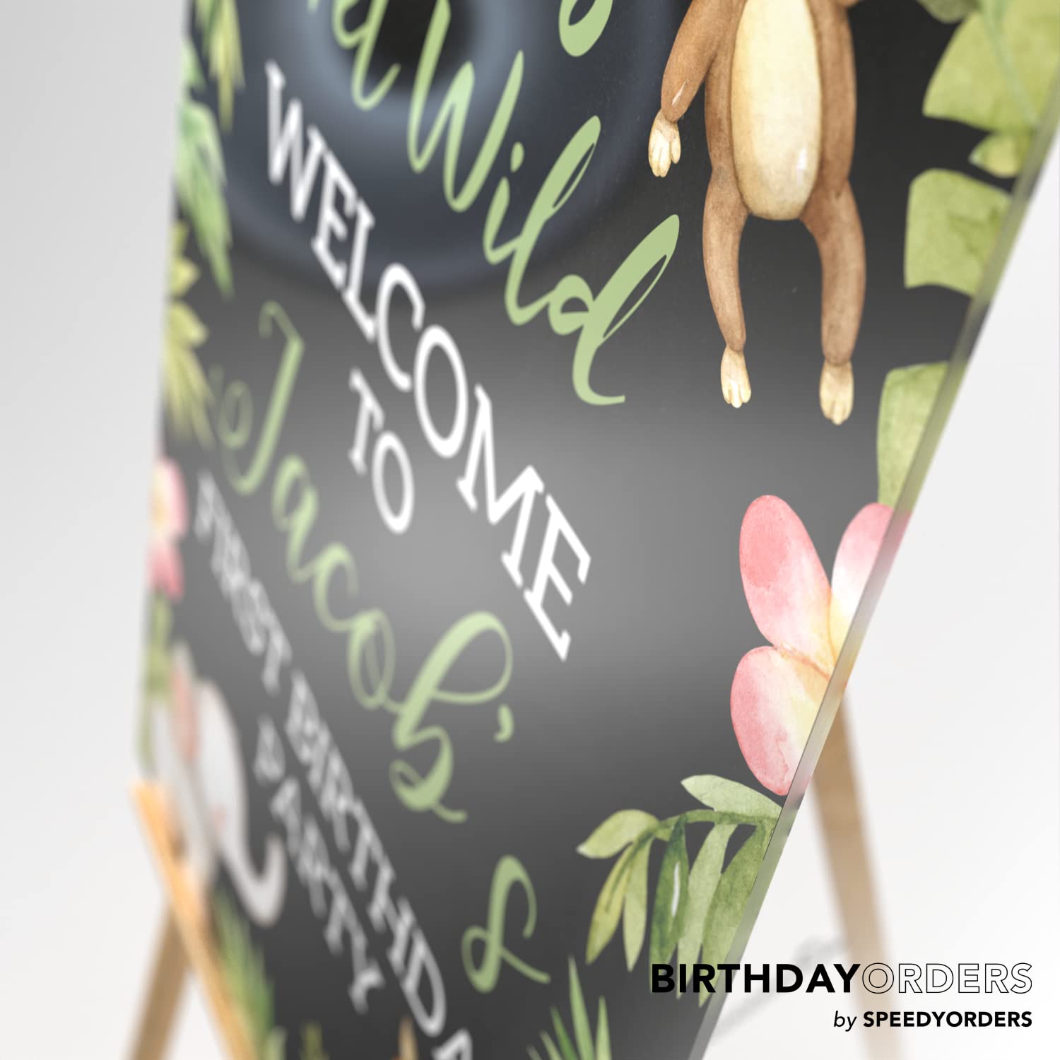 Let's Get Wild Birthday Party Welcome Sign - Handmade Safari Animal Decor for Jungle Themed Celebrations | Perfect for Kids' Birthday Parties, Baby Showers & Wild One Events