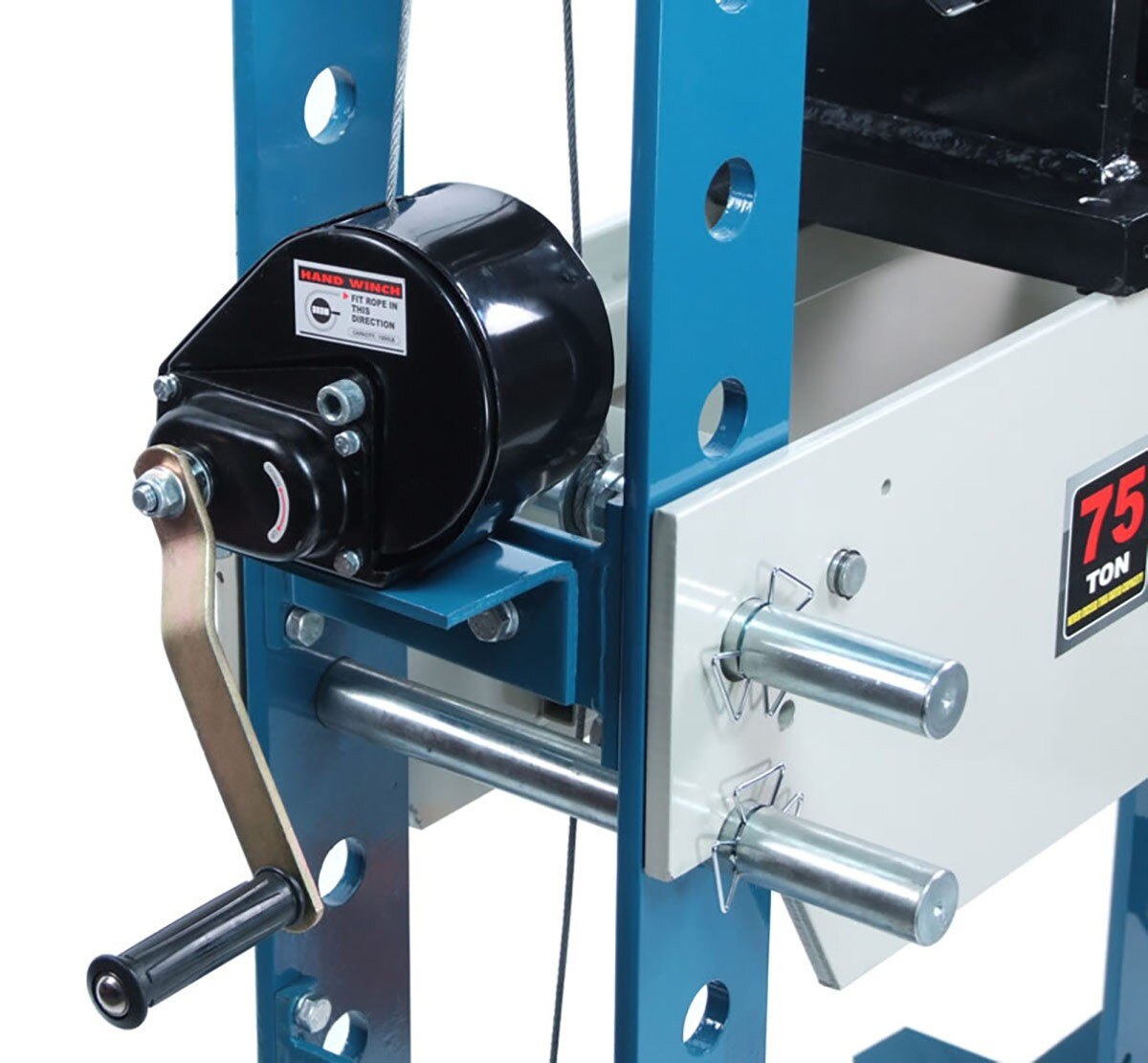 Baileigh Industrial BA9 1004859 HSP-75A 75 Ton Pneumatic Hydraulic Shop Press for Metalworking, Automotive Repair & Industrial Applications