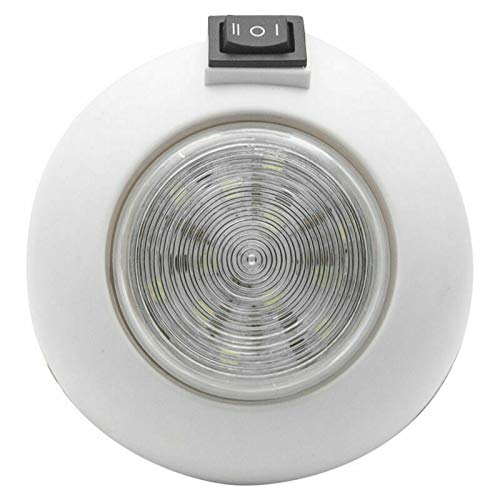 Ultra Slim DC12V Interior LED Spot Light for Camper Van, Motorhome & Boat - White & Blue with ON/OFF Switch | Perfect for Reading, Cooking & Nighttime Navigation