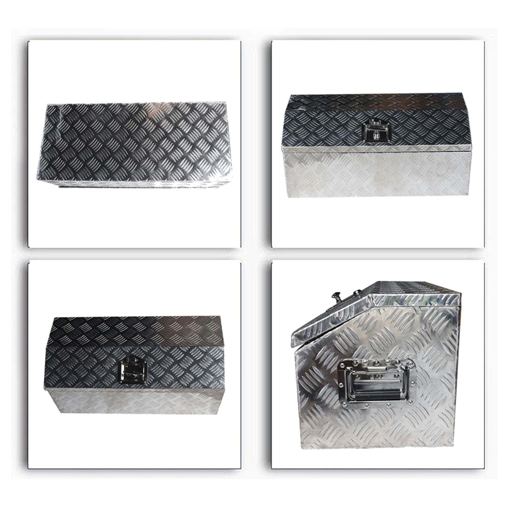 30 Inch Silver Aluminum Tool Box for ATV, Truck, Pickup & RV - Heavy Duty Storage Replacement with Secure Locking - Perfect for Off-Roading, Camping & Work Site Organization